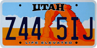 UT license plate Z445IJ