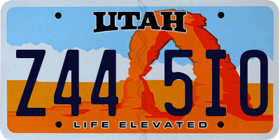 UT license plate Z445IO