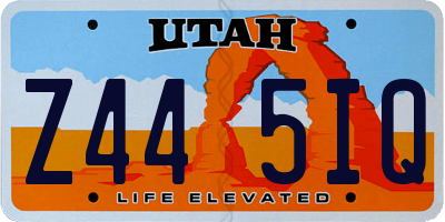 UT license plate Z445IQ