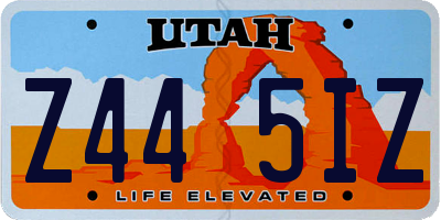 UT license plate Z445IZ