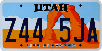 UT license plate Z445JA