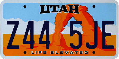 UT license plate Z445JE