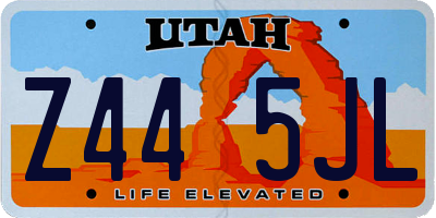 UT license plate Z445JL
