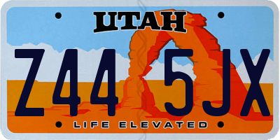 UT license plate Z445JX