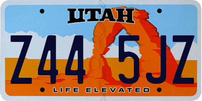 UT license plate Z445JZ