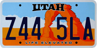 UT license plate Z445LA