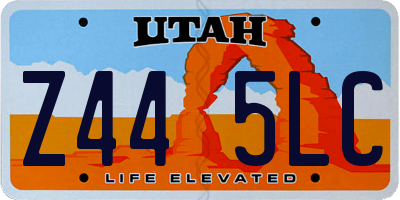 UT license plate Z445LC