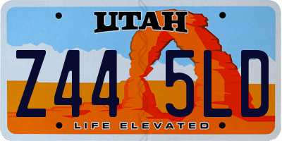 UT license plate Z445LD