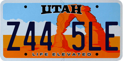 UT license plate Z445LE