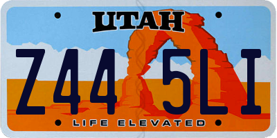 UT license plate Z445LI