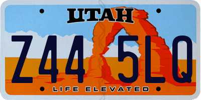 UT license plate Z445LQ