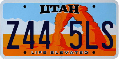 UT license plate Z445LS