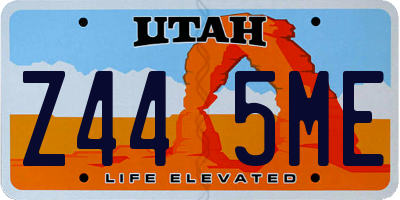 UT license plate Z445ME
