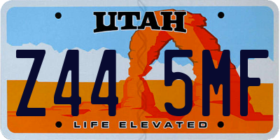 UT license plate Z445MF