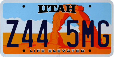 UT license plate Z445MG