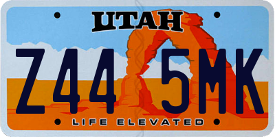 UT license plate Z445MK