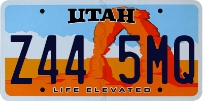 UT license plate Z445MQ