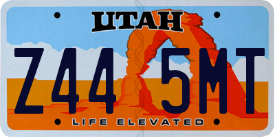UT license plate Z445MT