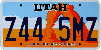 UT license plate Z445MZ