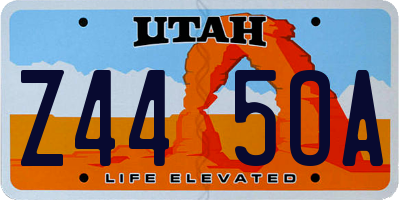 UT license plate Z445OA