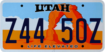 UT license plate Z445OZ