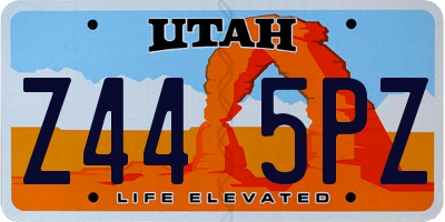 UT license plate Z445PZ