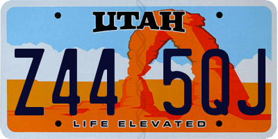 UT license plate Z445QJ