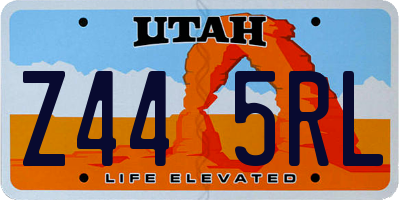 UT license plate Z445RL