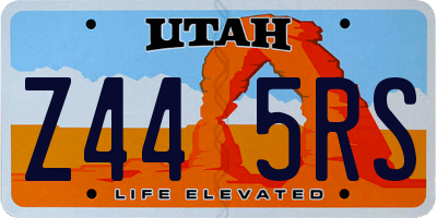 UT license plate Z445RS