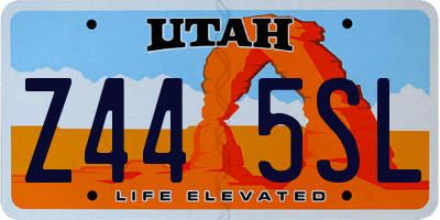 UT license plate Z445SL