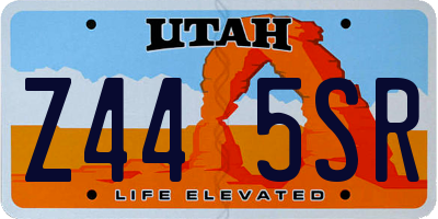 UT license plate Z445SR