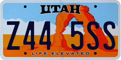 UT license plate Z445SS