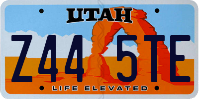 UT license plate Z445TE