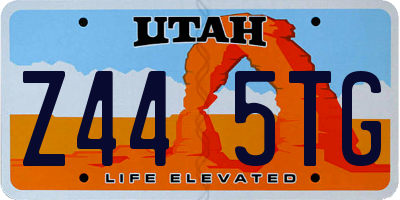 UT license plate Z445TG