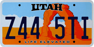 UT license plate Z445TI