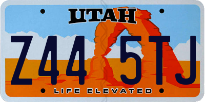 UT license plate Z445TJ