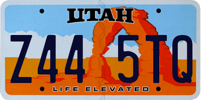 UT license plate Z445TQ