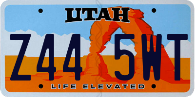 UT license plate Z445WT