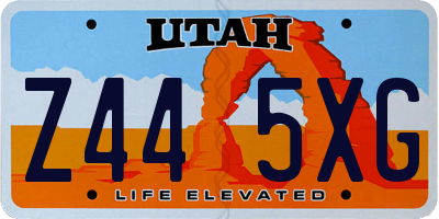 UT license plate Z445XG