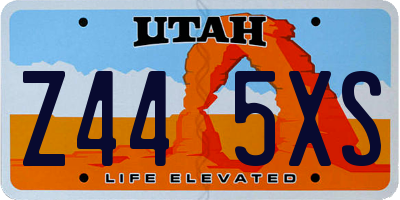 UT license plate Z445XS
