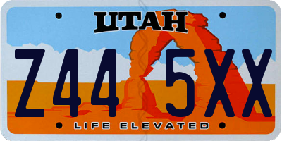 UT license plate Z445XX