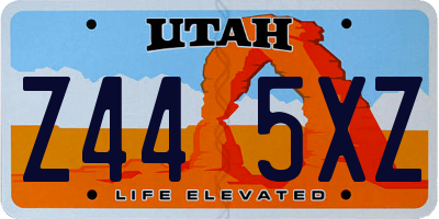 UT license plate Z445XZ