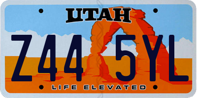 UT license plate Z445YL