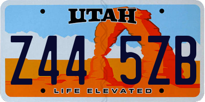 UT license plate Z445ZB