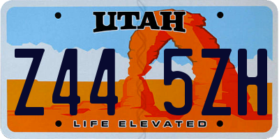 UT license plate Z445ZH