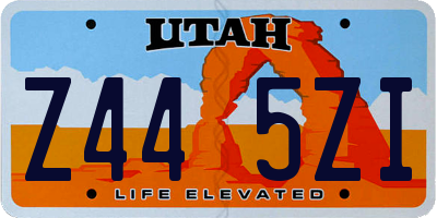 UT license plate Z445ZI