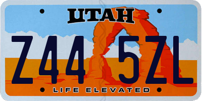 UT license plate Z445ZL