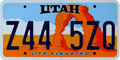 UT license plate Z445ZQ