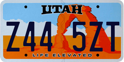 UT license plate Z445ZT