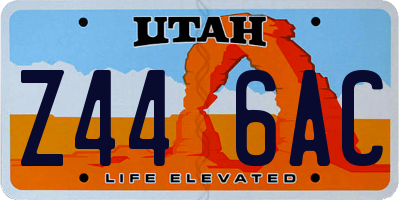 UT license plate Z446AC